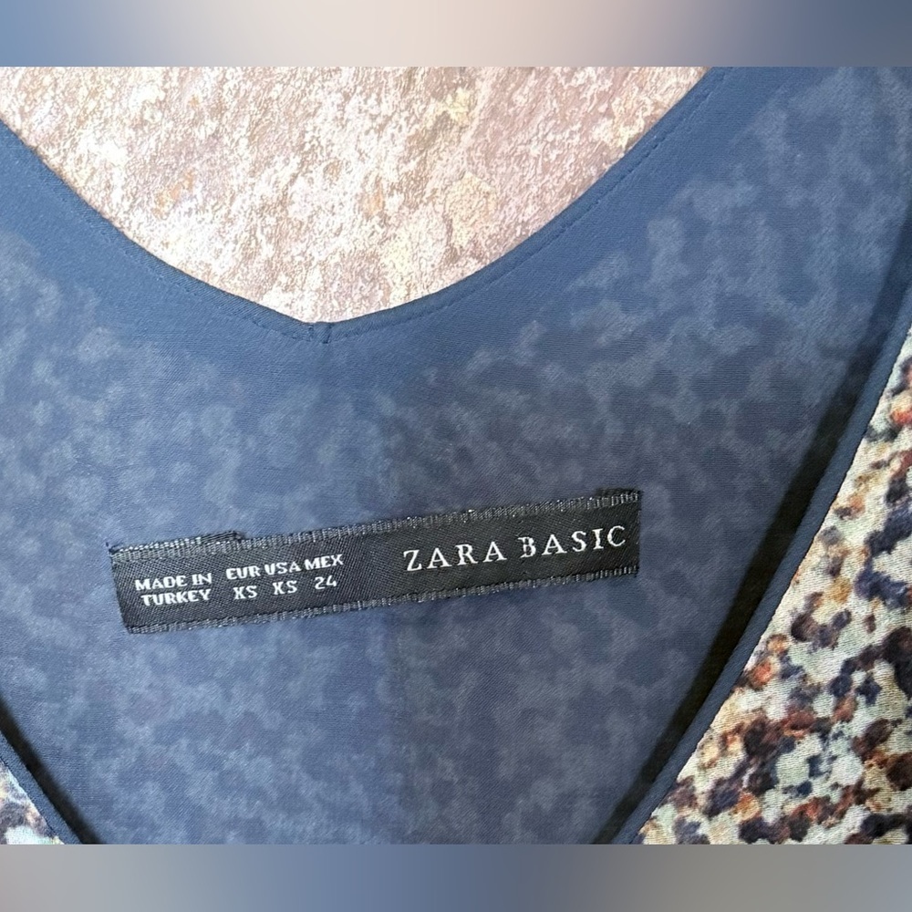 ZARA Basic Cami – XS – Multicolor (Tan, Blue & Rust) - Picture 3 of 3